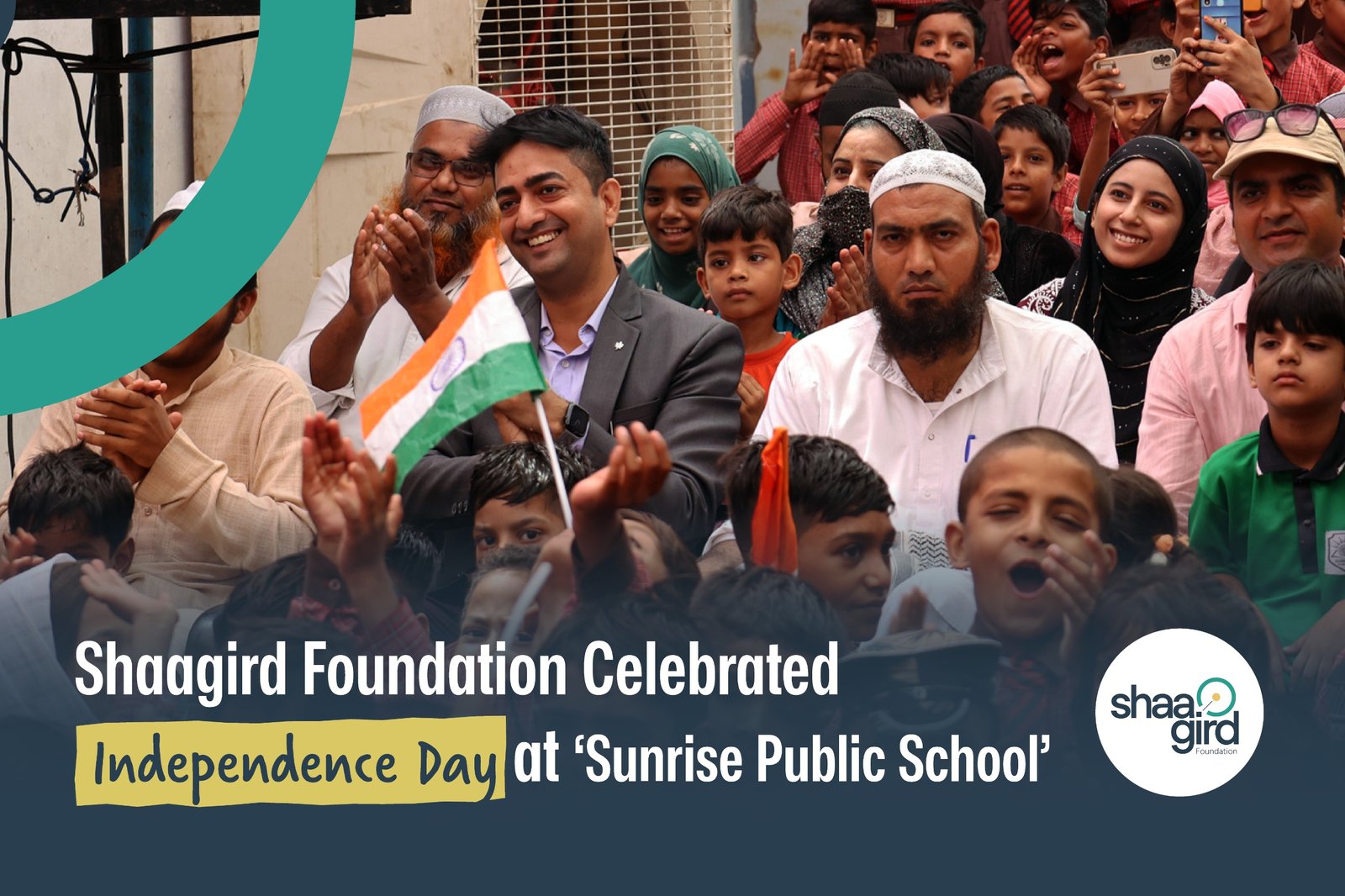 Shaagird Foundation Celebrated Independence Day at ‘Sunrise Public School’
