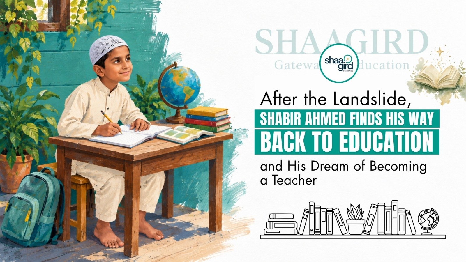 After the Landslide, Shabir Ahmed Finds His Way Back to Education and His Dream of Becoming a Teacher