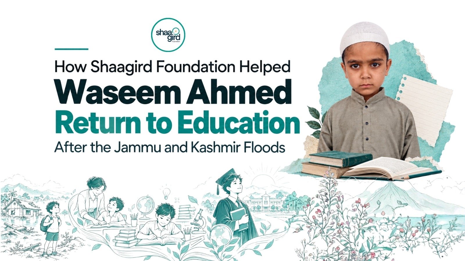 How Shaagird Foundation Helped Waseem Ahmed Return to Education After the Jammu and Kashmir Floods